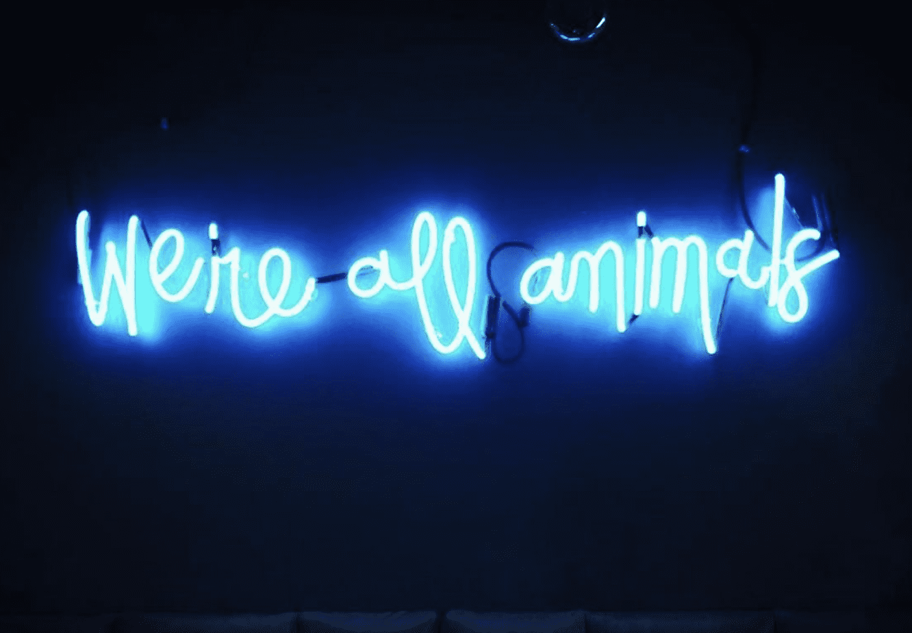 We're All Animals Neon Sign